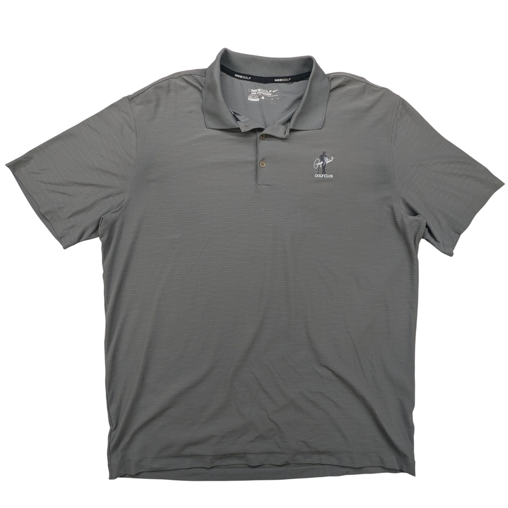 Nike Golf Shirt Mens XL Tour Performance Dri-Fit Gray Gary Player Golf Club Polo